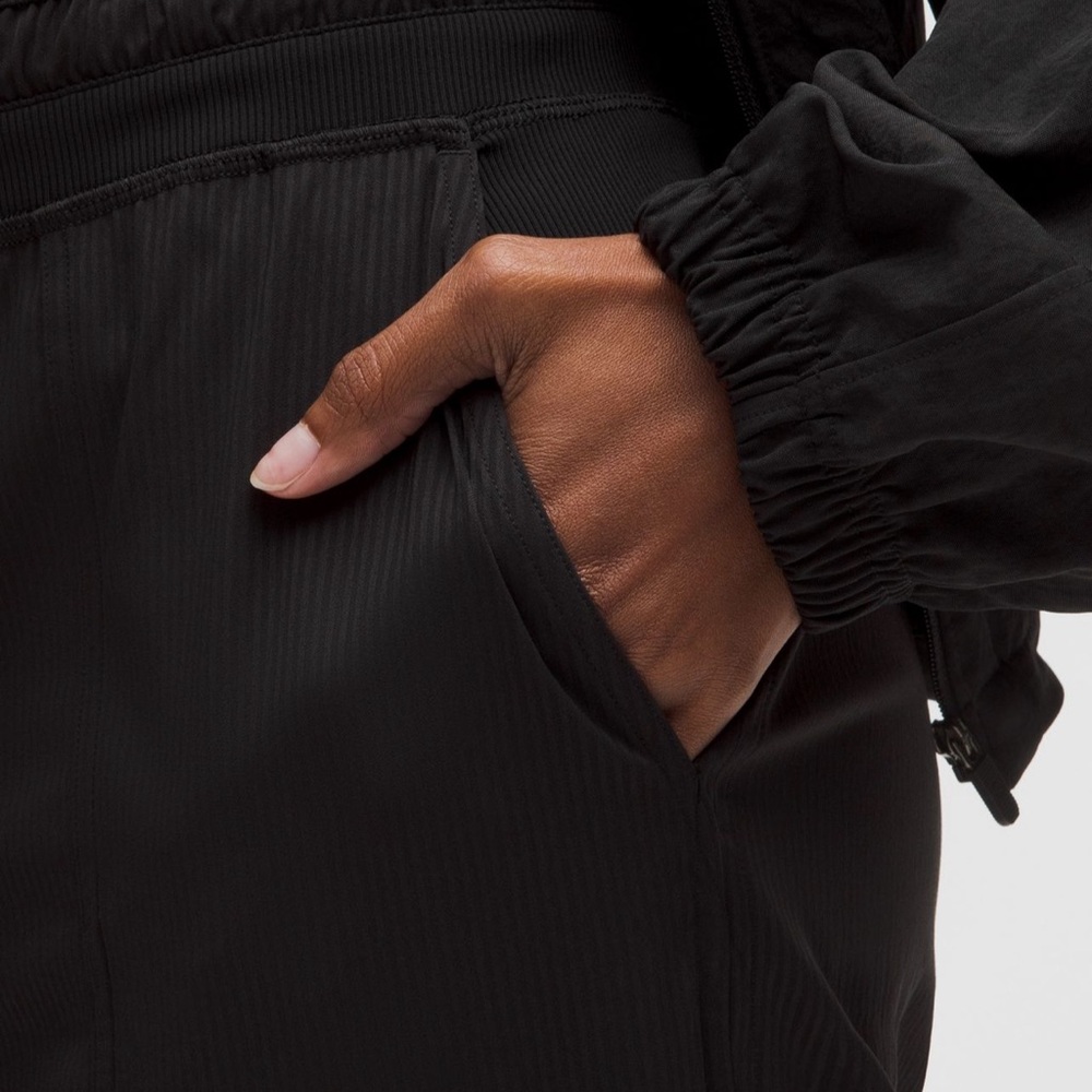 Lululemon Dance Studio Crop Pants MR Black Swift Fabric Drawstring Waist - Picture 5 of 11